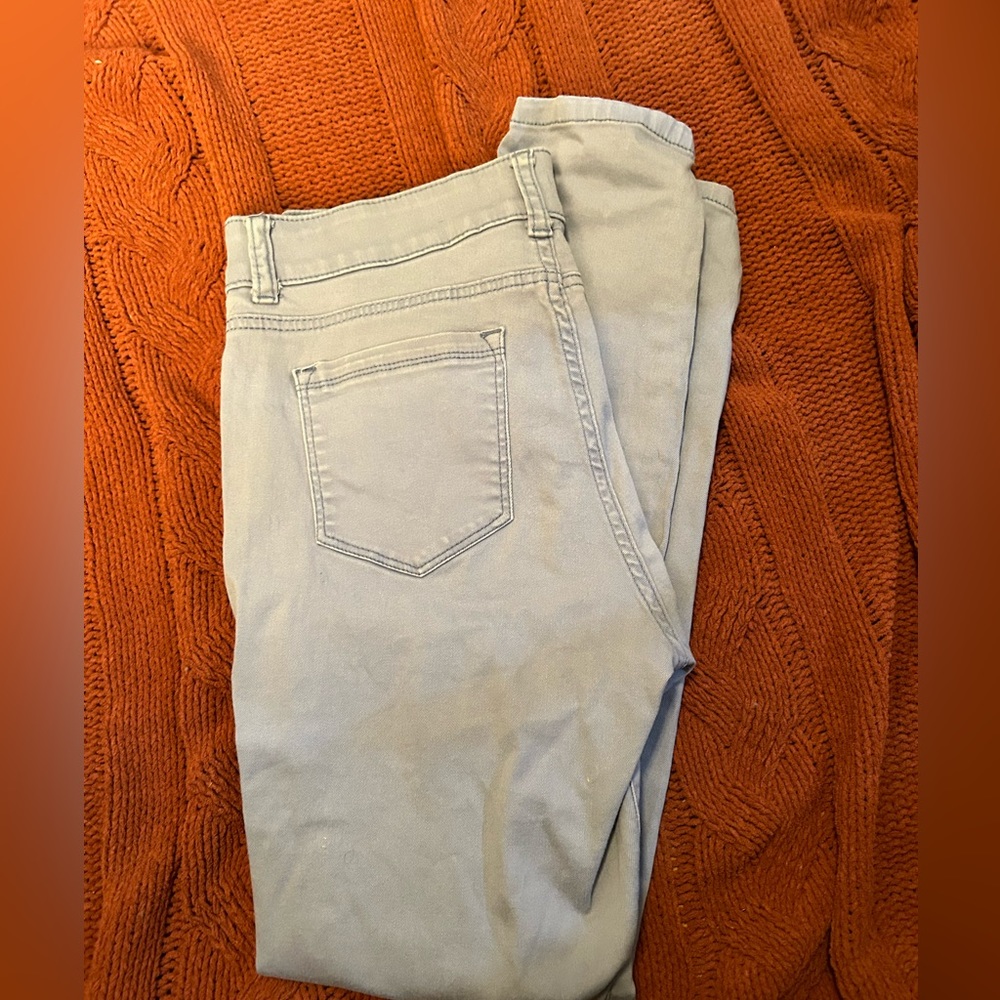 Jones New York comfort waistband light blue/lilac skinny pants